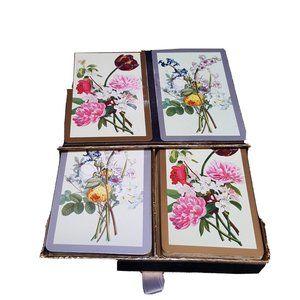 Congress Floral Flower 2 Decks Playing Cards w Drawer Case